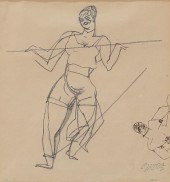 GEORGE GROSZ PENCIL AND PEN &