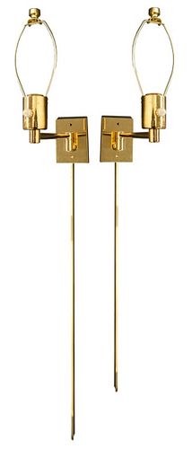 GEORGE HANSEN BRASS SWING ARM LAMPS
