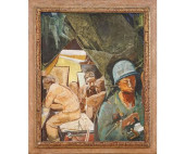 GEORGE HARDING OIL ON BOARD<br