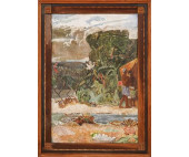 GEORGE HARDING OIL ON BOARD<br