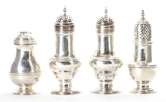 George I Britannia silver shaker by