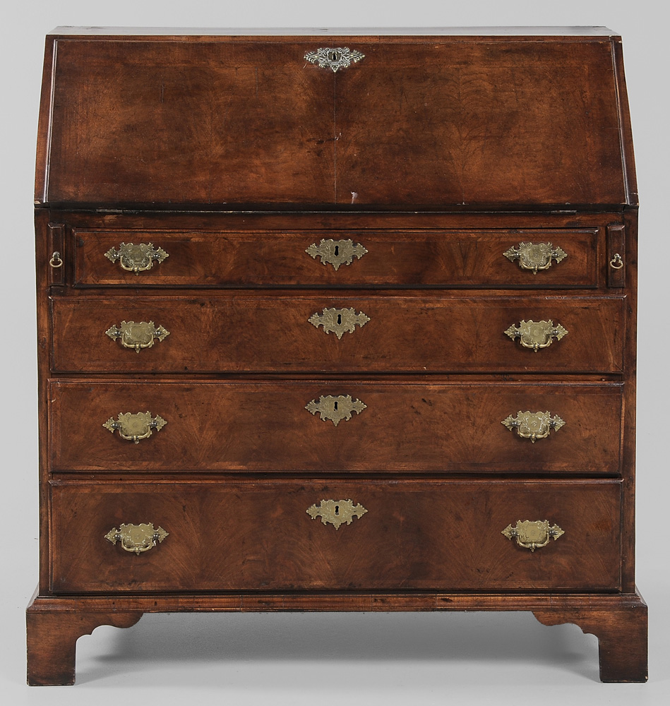George I Burl Walnut-Veneered