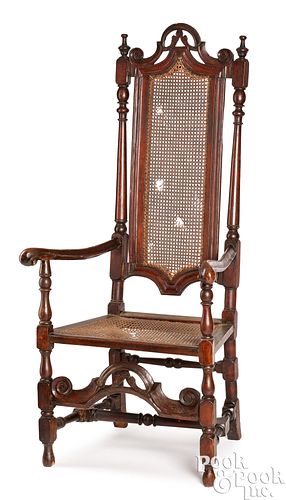 GEORGE I CANE-BACK ARMCHAIR,