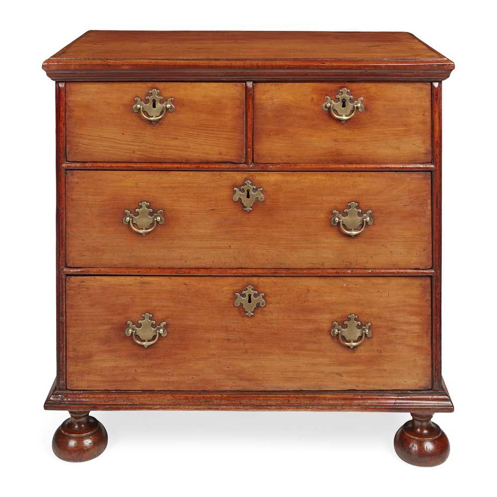 GEORGE I CEDARWOOD CHEST OF DRAWERS