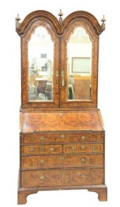 GEORGE I FIGURED WALNUT DOUBLE