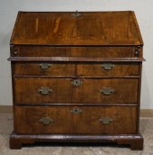 GEORGE I FIGURED WALNUT SLANT-