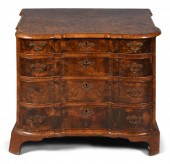 GEORGE I INLAID BURL WALNUT CH