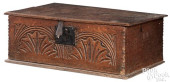 GEORGE I OAK BIBLE BOX, LATE 1