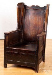 GEORGE I OAK NECESSARY CHAIR,