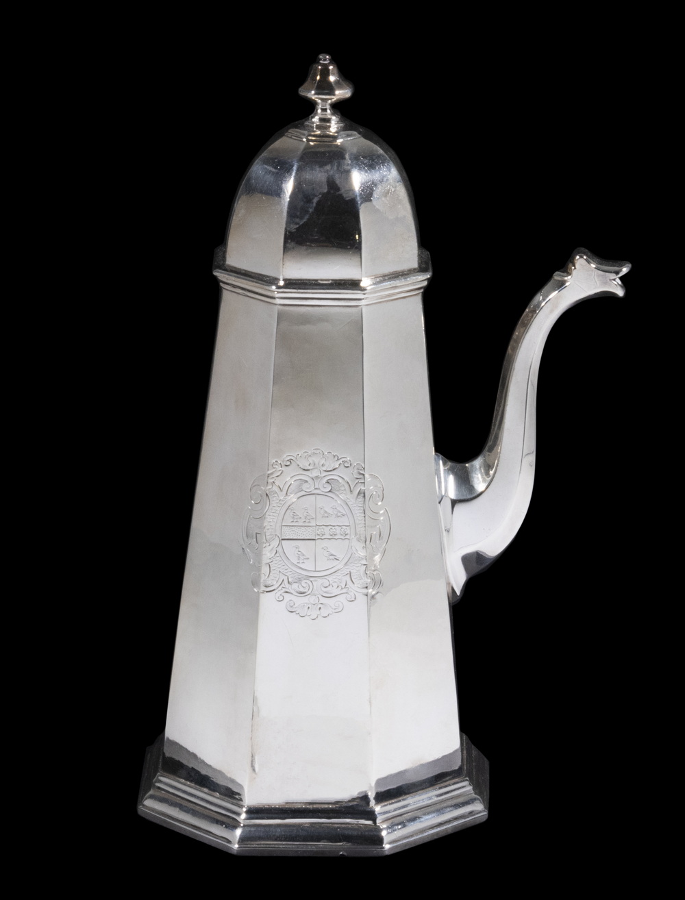 GEORGE I PERIOD SILVER COFFEE POT
