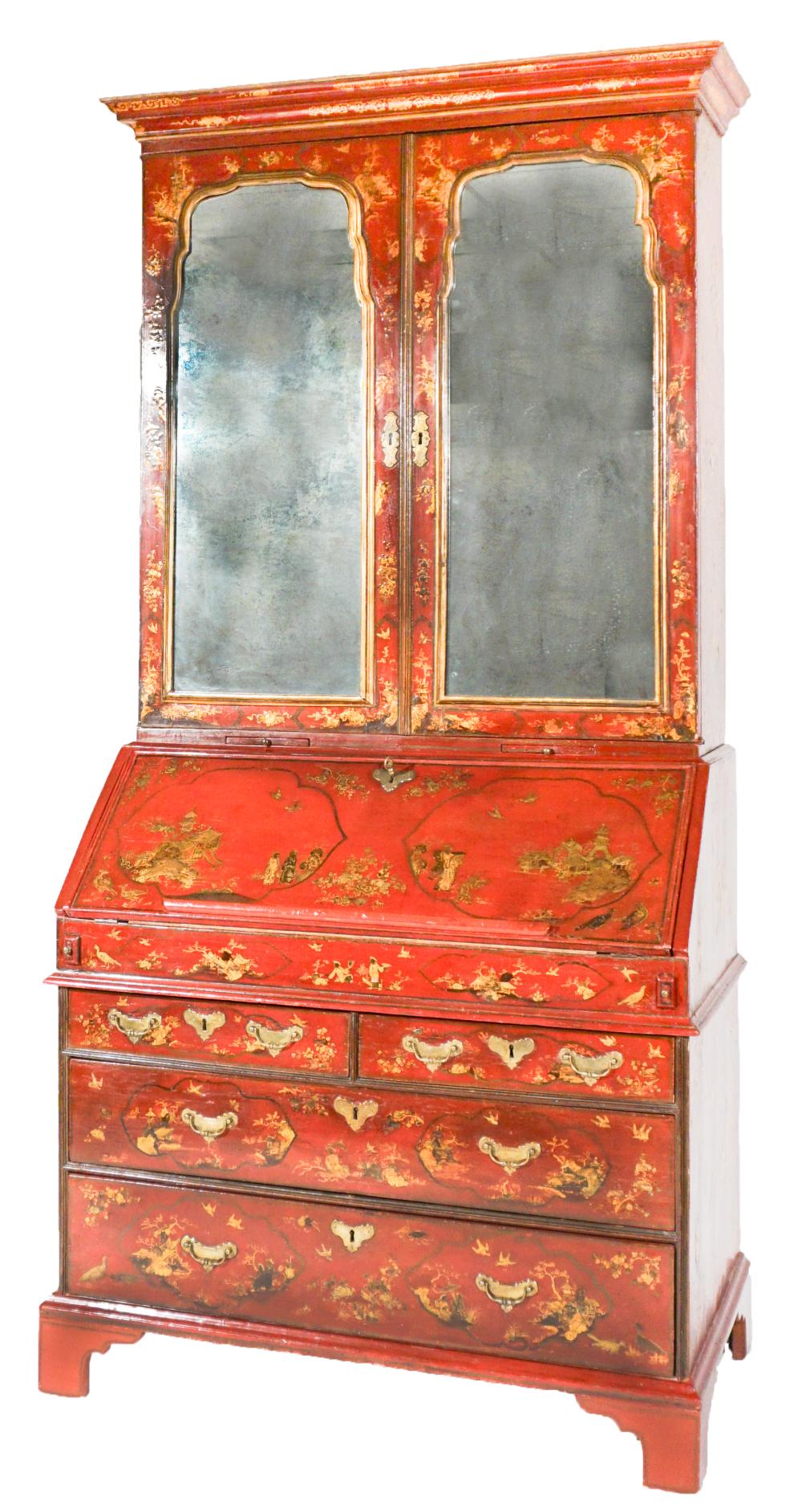 GEORGE I SCARLET JAPANNED