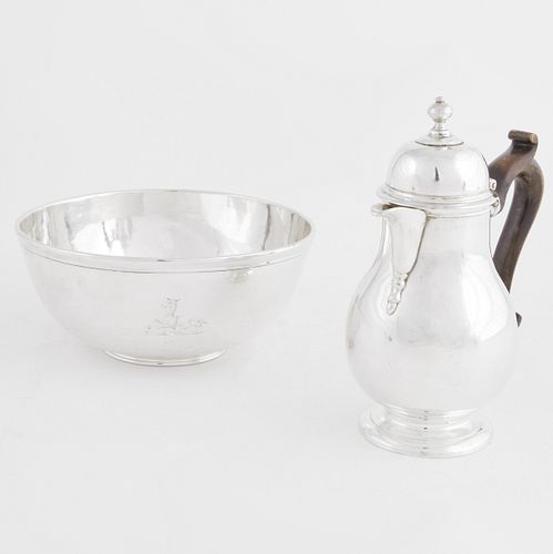 GEORGE I SILVER BOWL AND GEORGE I