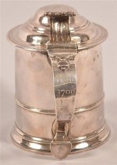 GEORGE I SILVER TANKARD BY PHI