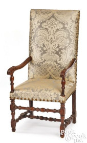 GEORGE I WALNUT ARMCHAIR, EARL