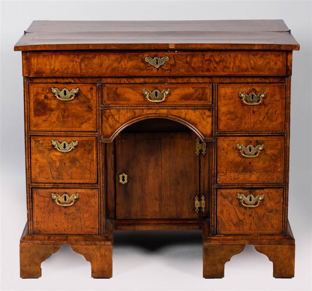 GEORGE I WALNUT DESK, EARLY 18TH