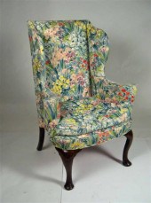 George I walnut wingback armch