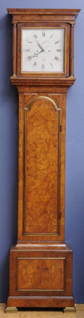 GEORGE II BRASS-MOUNTED BURL W