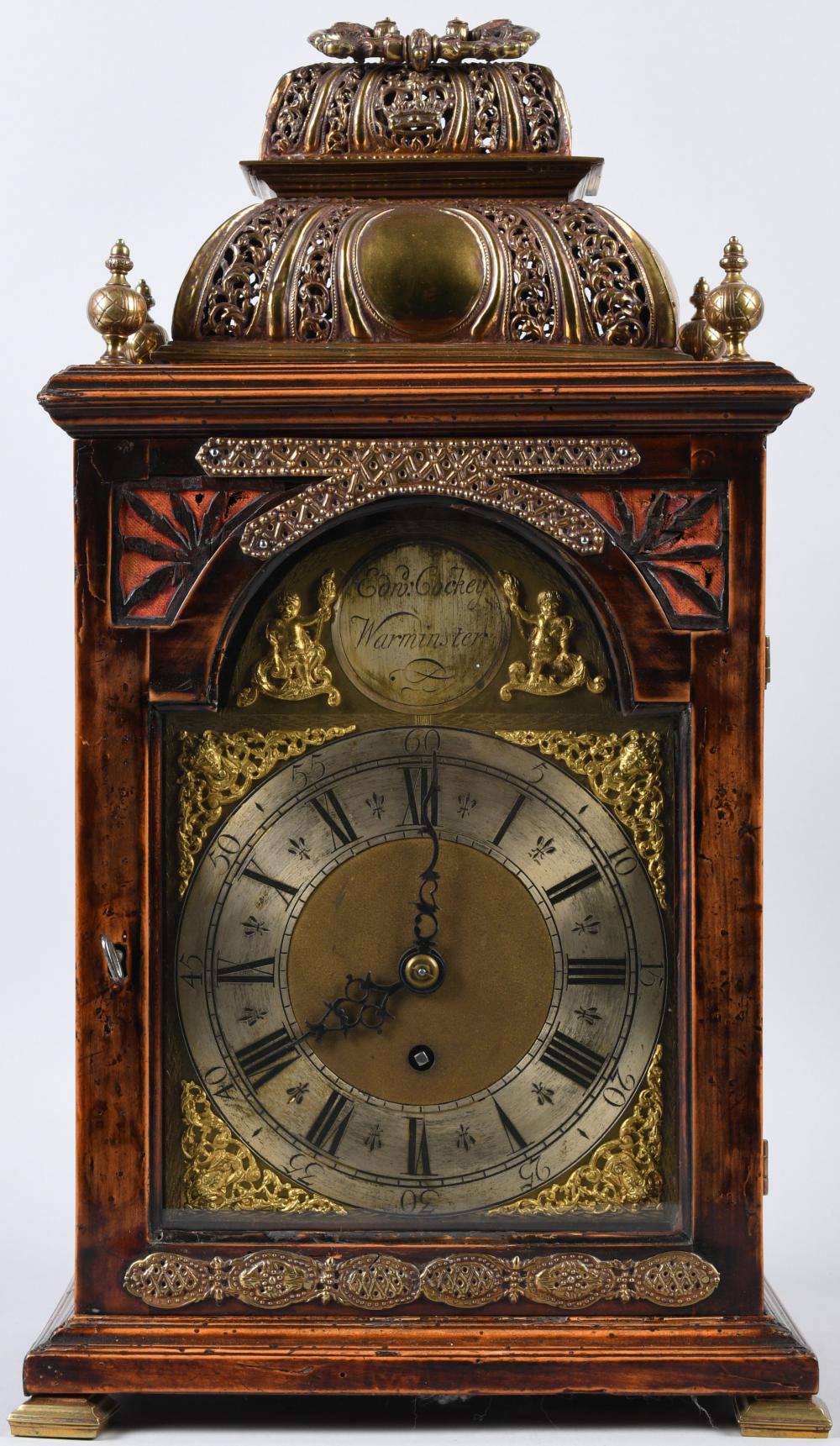 GEORGE II BRASS MOUNTED FRUITWOOD