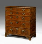 George II burl walnut and line