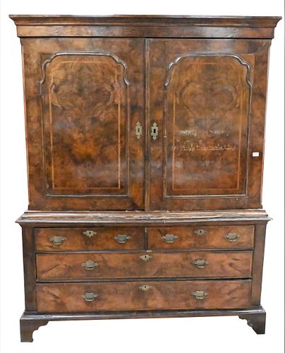 GEORGE II BURR WALNUT VENEERED