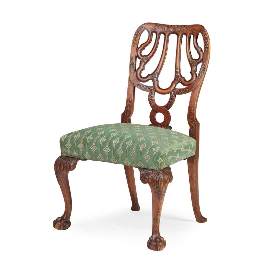 GEORGE II CARVED MAHOGANY SIDE