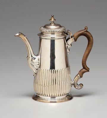George II English silver coffeepot,