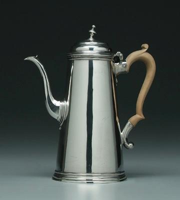 George II English silver coffeepot,