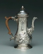 George II English silver coffe