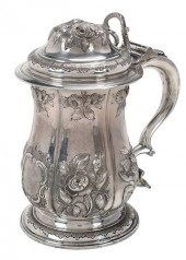 GEORGE II ENGLISH SILVER TANKA