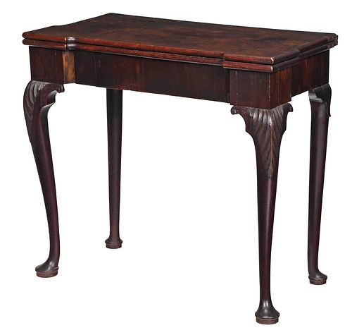 GEORGE II FIGURED CARVED MAHOGANY