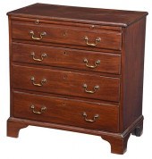 GEORGE II FIGURED MAHOGANY BAC
