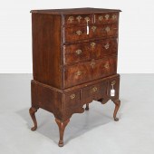 GEORGE II FIGURED WALNUT TALLB
