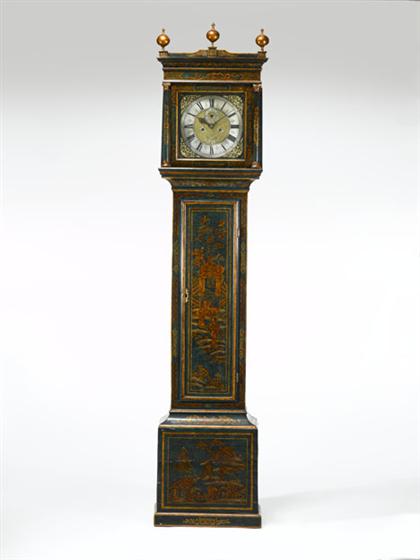 George II green japanned tall