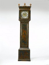 George II green japanned tall