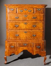 GEORGE II-III INLAID FIGURED W