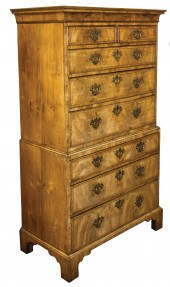 GEORGE II INLAID BURLED WALNUT