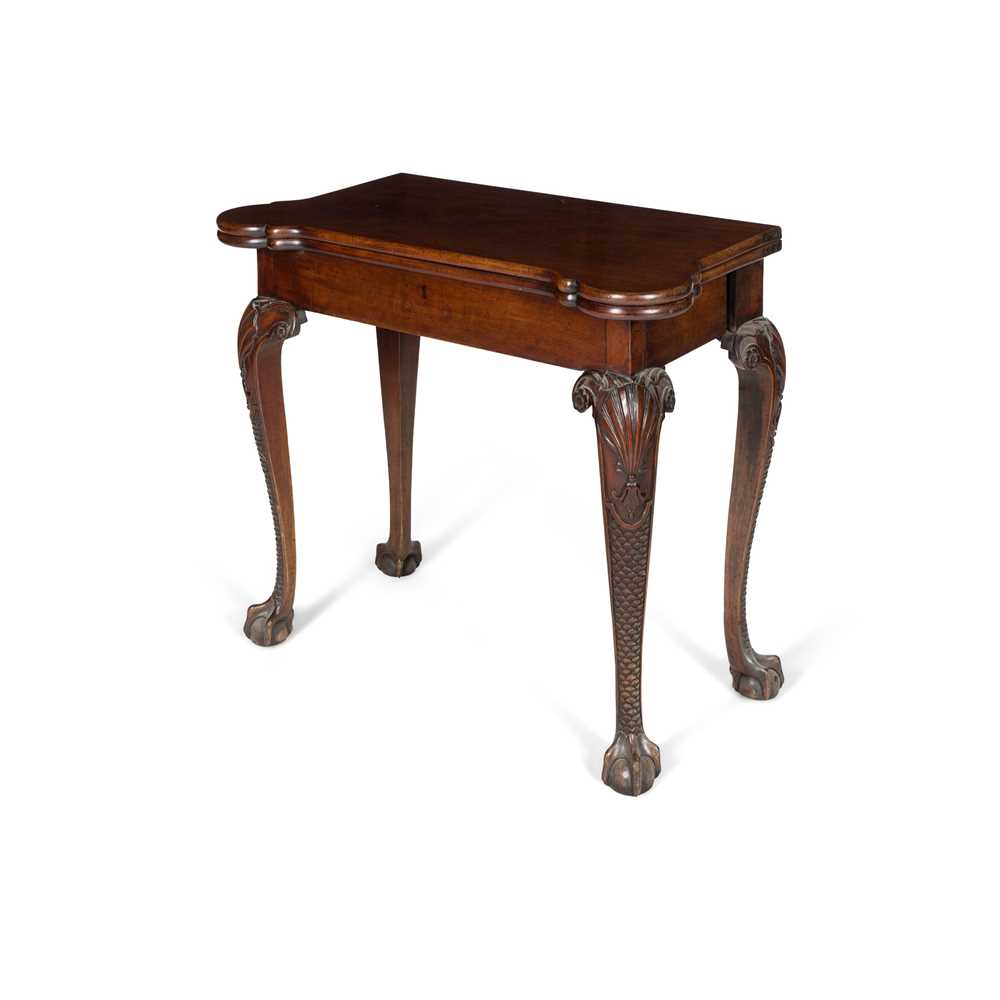 GEORGE II MAHOGANY CARD TABLE MID