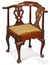 GEORGE II MAHOGANY CORNER CHAI