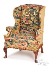 GEORGE II MAHOGANY EASY CHAIR,