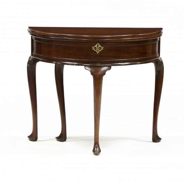 GEORGE II MAHOGANY FLIP TOP GAMES