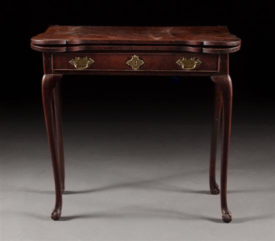George II mahogany flip-top games
