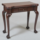 GEORGE II MAHOGANY FOLD OVER G