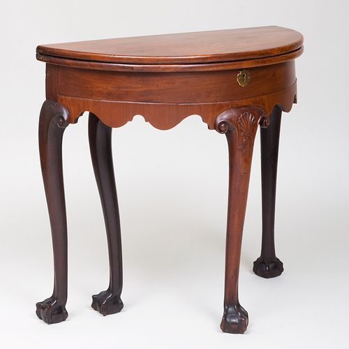 GEORGE II MAHOGANY FOLD OVER