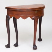 GEORGE II MAHOGANY FOLD OVER G