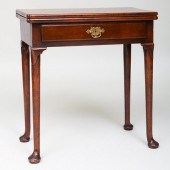 GEORGE II MAHOGANY FOLD OVER G