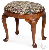 GEORGE II MAHOGANY FOOT STOOL,