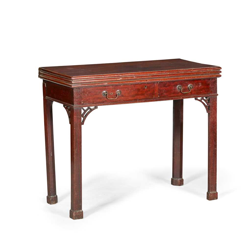 GEORGE II MAHOGANY GAMES AND CARD