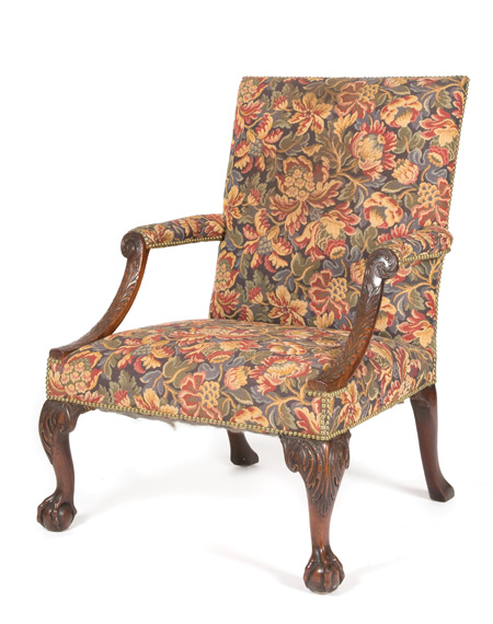 George II Mahogany Library Armchair