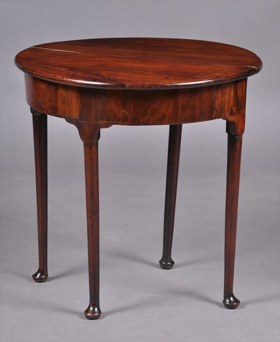 GEORGE II MAHOGANY SMALL DEMILUNE