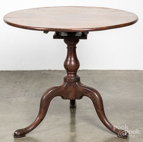 GEORGE II MAHOGANY TEA TABLE, MID